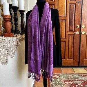 SAX Printed Lavender Lightweight Woven Polyester Scarf 68” X 27”